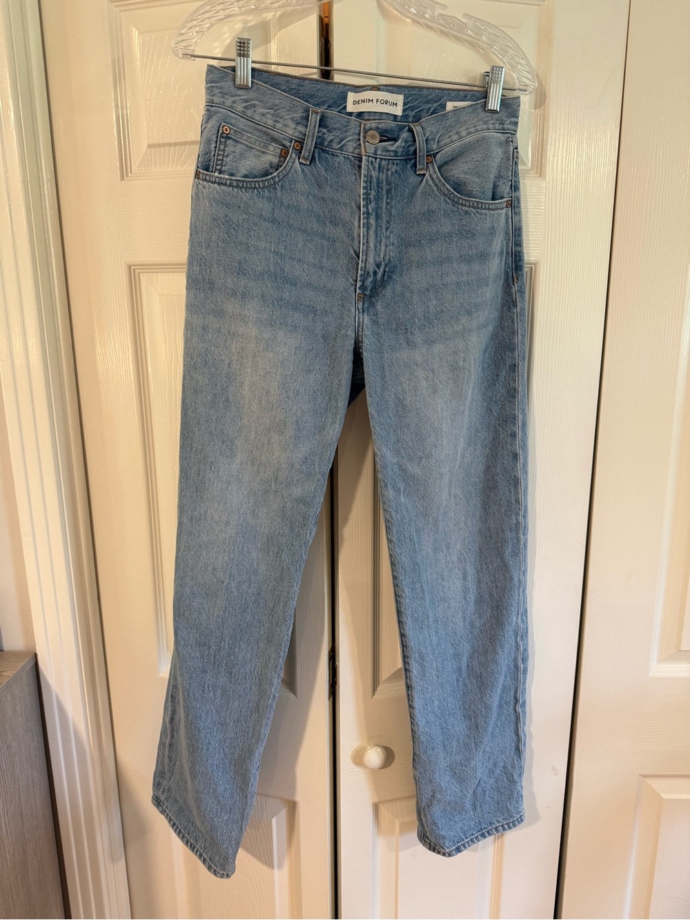 Denim Forum 90s Marlo Hi Rise Baggy Jean 7 yrs Bleu Taboo Size 27